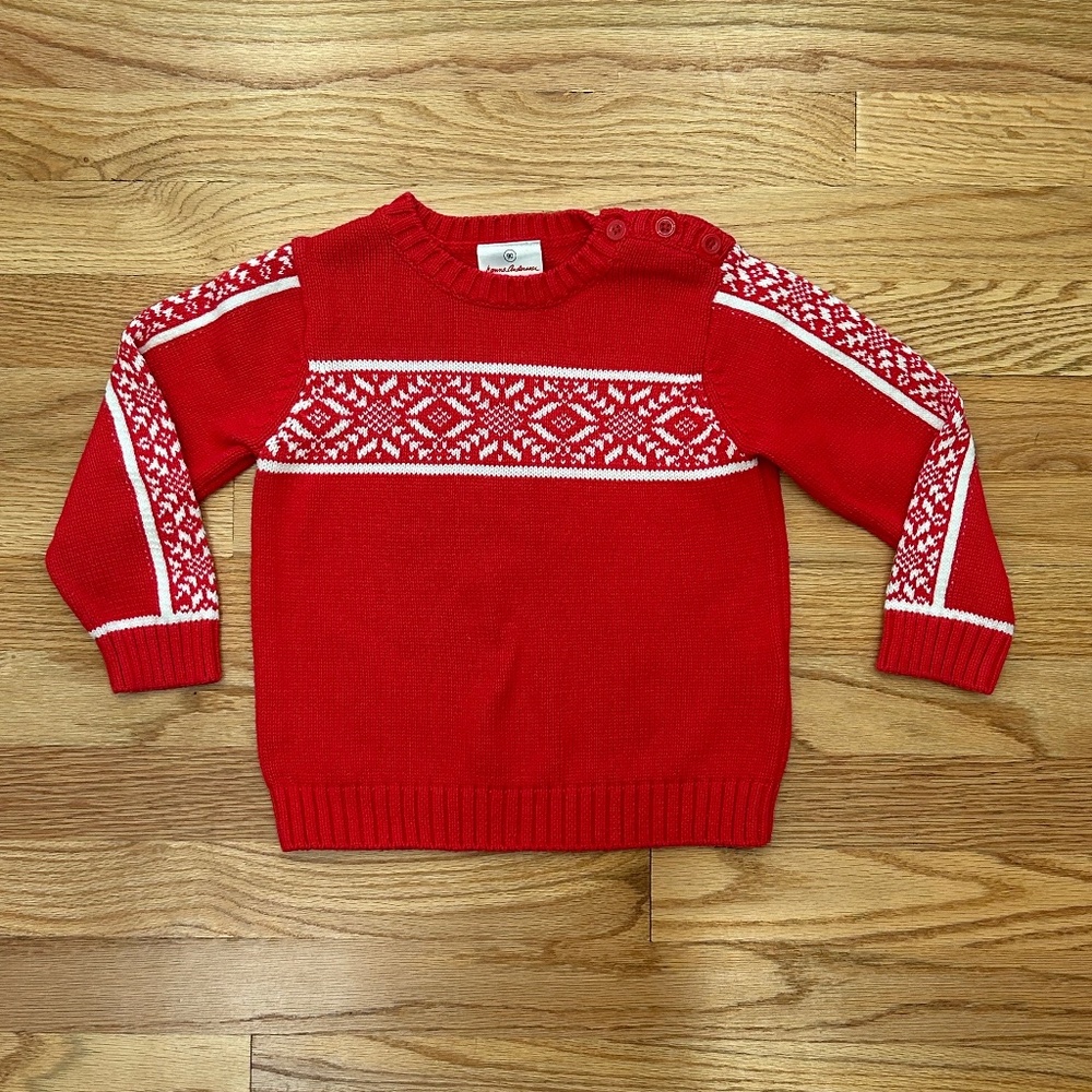 Hanna Andersson Red Fair Isle Sweater